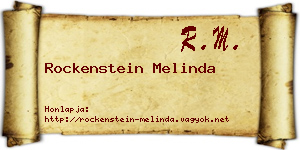 Rockenstein Melinda névjegykártya